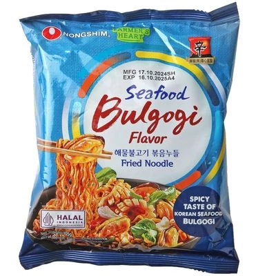 Лапша быстрого приготовления Пулькоги со вкусом морепродуктов Китай 105г-0}