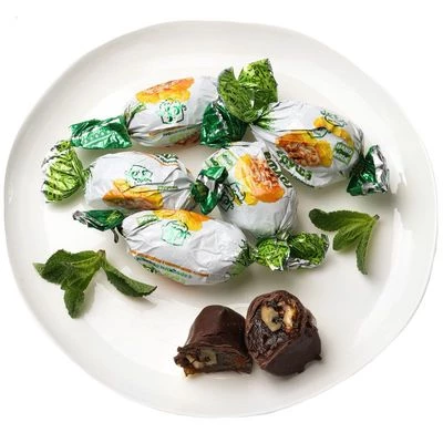 Конфеты глазированные Груша с грецким орехом Деликатеска 200г-0}