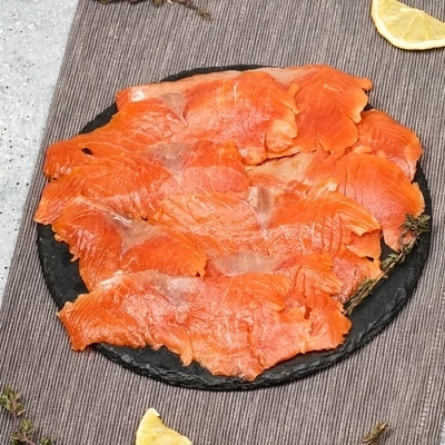 Нерка слабосоленая нарезка Деликатеска 200г-0}