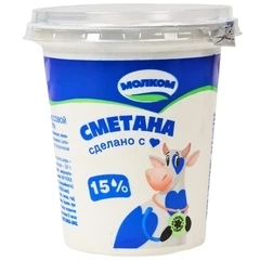 Сметана 15% жир. Молком 300г