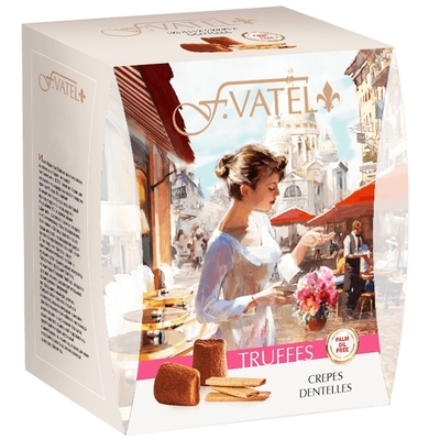 Конфеты трюфель с кусочками хрустящего панкейка 200г-0}