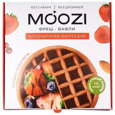 Вафли-фреш Клубничная фантазия Moozi 100г-0}