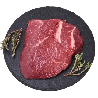 Стейк из мраморной говядины Рамп Мясники охлажденный 250г-0}