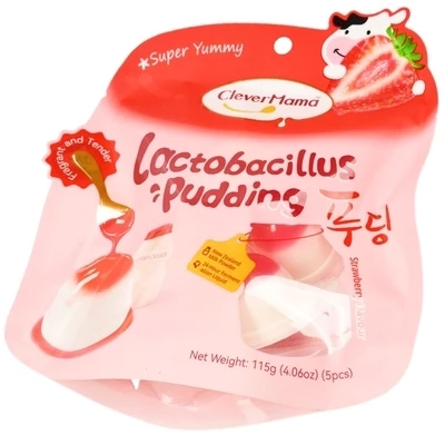 Пудинг с лактобактериями со вкусом клубники CleverMama Китай 115г-1}