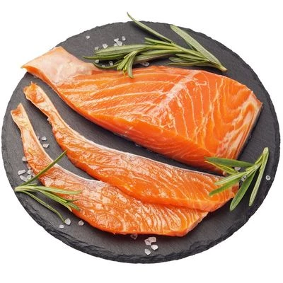 Семга слабосоленая охлажденная филе-кусок на коже 250г-0}