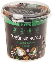 Хлебные чипсы ржаные с луком сухарики рижские Рижский хлеб Россия 50г