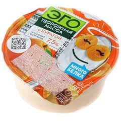 Творожная масса с курагой ЭГО 7.5% жир. 125г