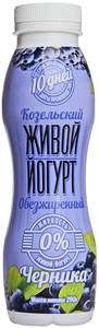 Йогурт живой Черника 0% жир., 290г