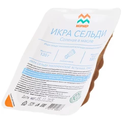 Икра сельди тихоокеанской ястычная соленая в масле 120г 
