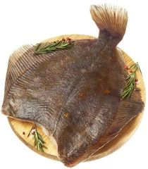 Камбала пятнистая потрошеная без головы ~1кг