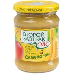 Десерт Яблоко-банан-манго с куркумой и семенами чиа 250г