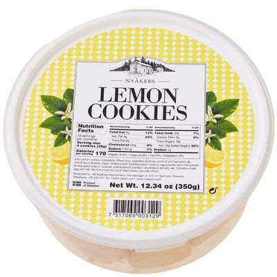 Печенье хрустящее со вкусом лимона Nyakers Швеция 350г-0}