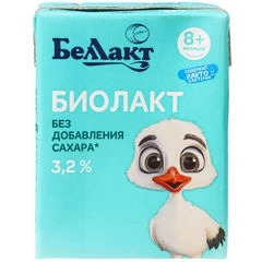 Продукт кисломолочный детский без сахара Биолакт 3.2% жир. Беллакт Белоруссия 210г