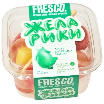 Желейные шарики Арбуз, клубника, манго Fresco 108г-0}