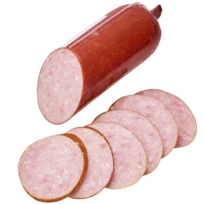 Сервелат варено-копченый Зернистый Деликатеска 400г-1}