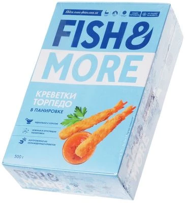 Креветки Торпедо в панировке очищенные 21/25 500г -0}