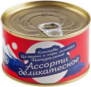 Печень и икра минтая ассорти 215г