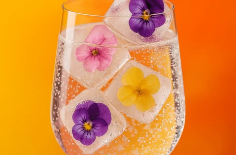 10 идей красивого и вкусного льда: с ягодами, цветами и кофе