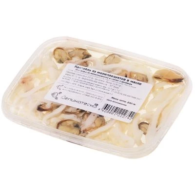 Коктейль из морепродуктов в масле пресервы Деликатеска 200г-1}