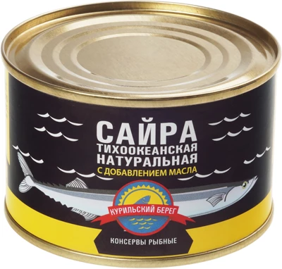 Сайра натуральная с добавлением масла 250г-1}