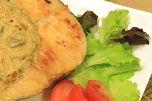 Королевская Мерлуза под грибным соусом