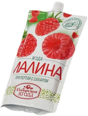 Малина перетертая с сахаром 280г-1}