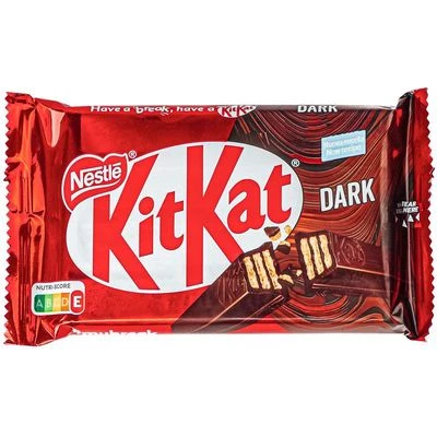 Шоколад темный с хрустящей вафлей KitKat Fingers Dark 41,5г-0}