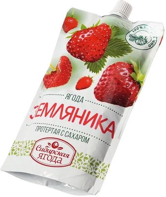 Земляника перетертая с сахаром отборное сырье 280г-1}