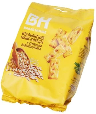 Мини-хлебцы Baker House с семенами подсолнечника 110г-0}