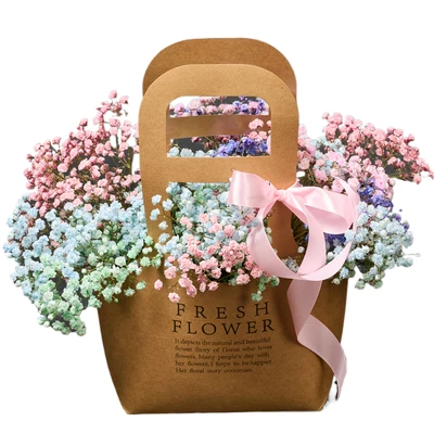 Букет Весенняя Радуга с гипсофилой-0}