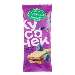 Батончик из белевской яблочной пастилы с начинкой из ягод черники 25г