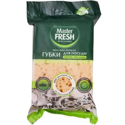 Губки для посуды из агавы Эко ХХL поролон 2шт -0}