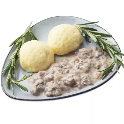 Бефстроганов из говядины с картофельным пюре Деликатеска 230г - купить ...
