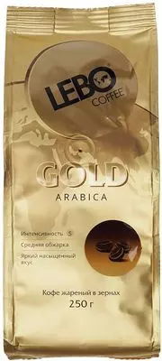 Кофе Lebo Gold арабика в зернах 250г купить в Москве по выгодной цене с ...