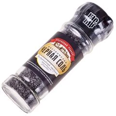 Черная соль пищевая в многоразовой мельнице 110г