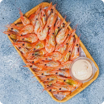 Креветки Углохвостые с соусом спайси 200г-0}