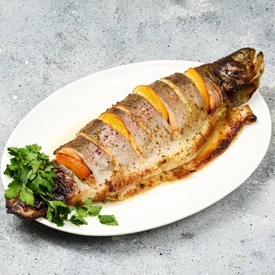 Форель потрошеная в медово-горчичном маринаде с апельсином Деликатеска ~1.7кг-1}