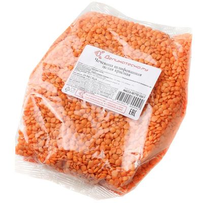 Чечевица красная целая шлифованная Деликатеска 500г-1}