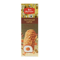 Сырок творожный глазированный с вареной сгущенкой со вкусом карамели и арахисом Свитлогорье 16% жир. 40г