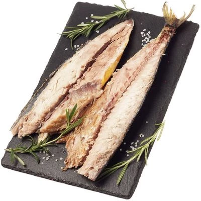 Скумбрия Атлантическая горячего копчения потрошеная ~400г-1}