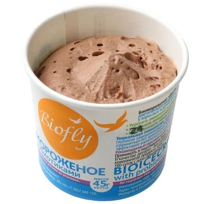 Биомороженое шоколадное без сахара Biofly Горький шоколад 45г-1}