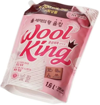 Жидкое средство Wool King Liquid Detergent для стирки изделий из деликатных тканей 1.6л-1}