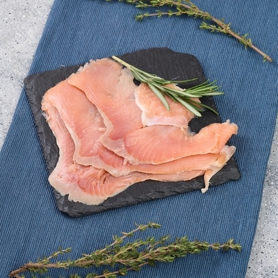 Кета слабосоленая филе нарезка 100г-1}