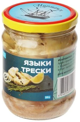 Языки трески в масле 500г-0}