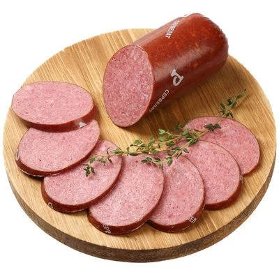 Колбаса варено-копченая Сервелат Деликатеска ~350г РАСПРОДАЖА-0}