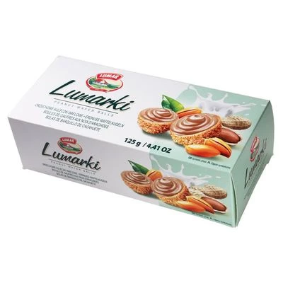 Вафельные шарики с арахисовой начинкой Lumarki Польша 120г-1}