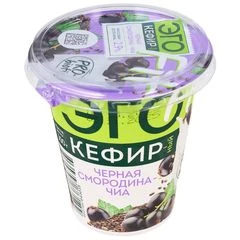 Кефирный продукт Эго Черная смородина, чиа 2.9% жир. 300г