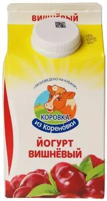 Йогурт Вишневый Коровка из Кореновки 2.1% жир. 21 сутки 450г - купить в ...