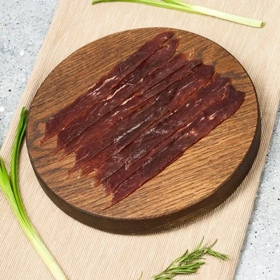 Хамон сыровяленый из мяса северного оленя нарезка Деликатеска 30г-1}