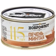 Печень минтая натуральная тонкоизмельченная Доброфлот 185г